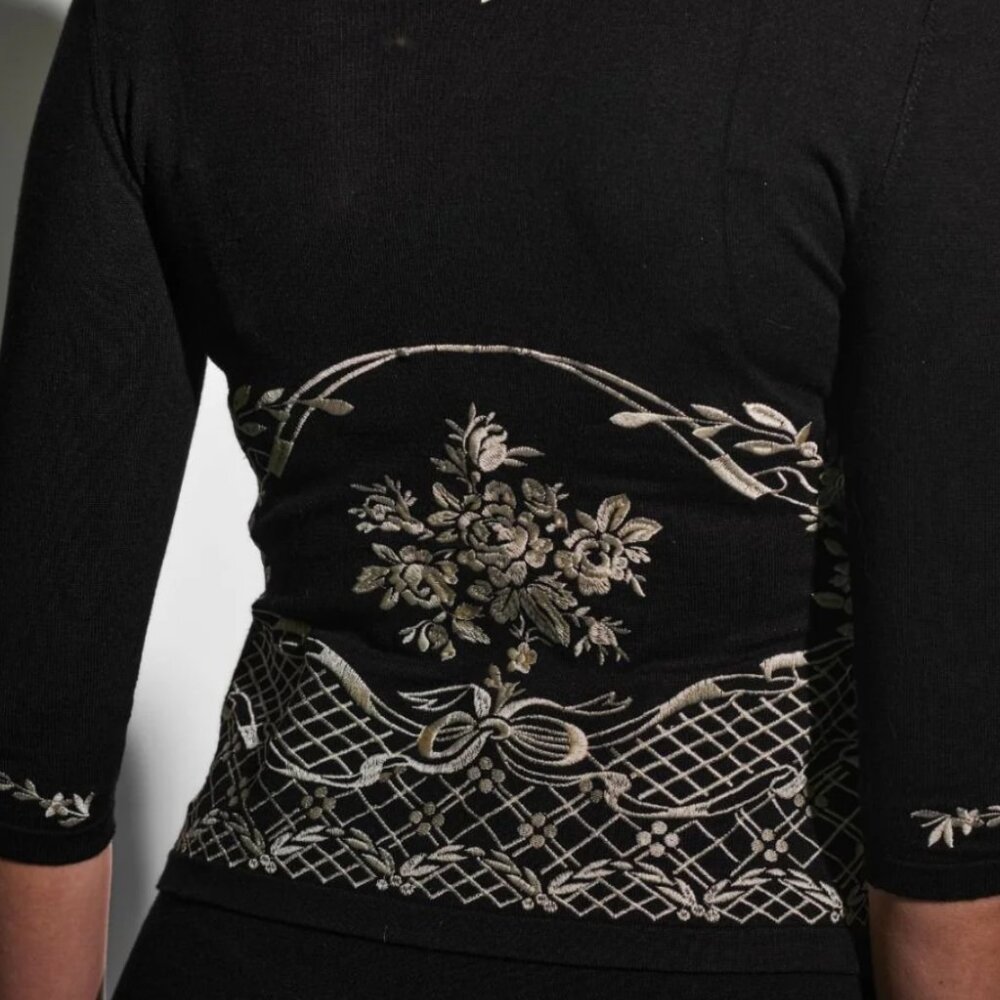 NWT Wheels & Dollbaby Marie Antoinette Black Cardigan - Picture 3 of 13